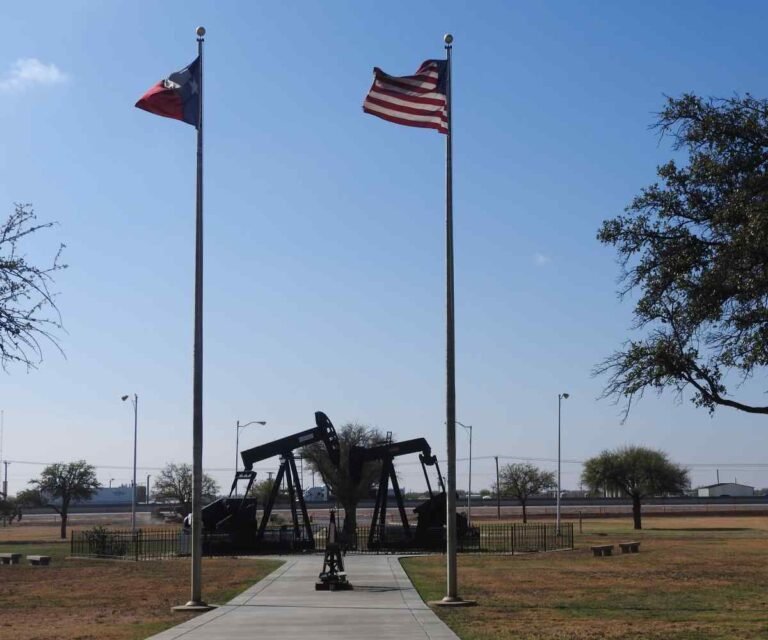 10 Unique North Texas Attractions : Roadside Oddities, Great Museums, Cute Prairie dogs! 9 Oil rig and signage at Petroleum Museum entrance