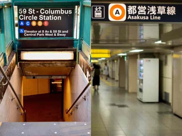 Japan and NY subway image