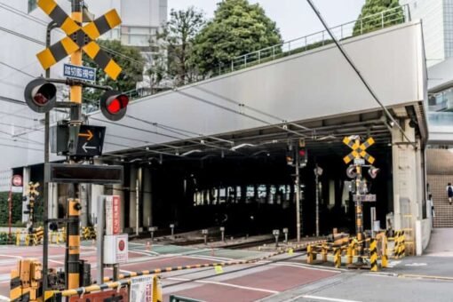 Rail Crossing image in Japan Rail Crossing image in Japan