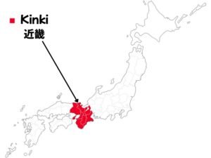 Kinki map Japan