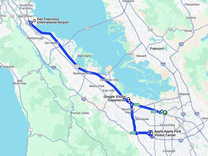 Weekend Factory Tours USA: 4 Easy Itineraries 4 West road trip map -OP2