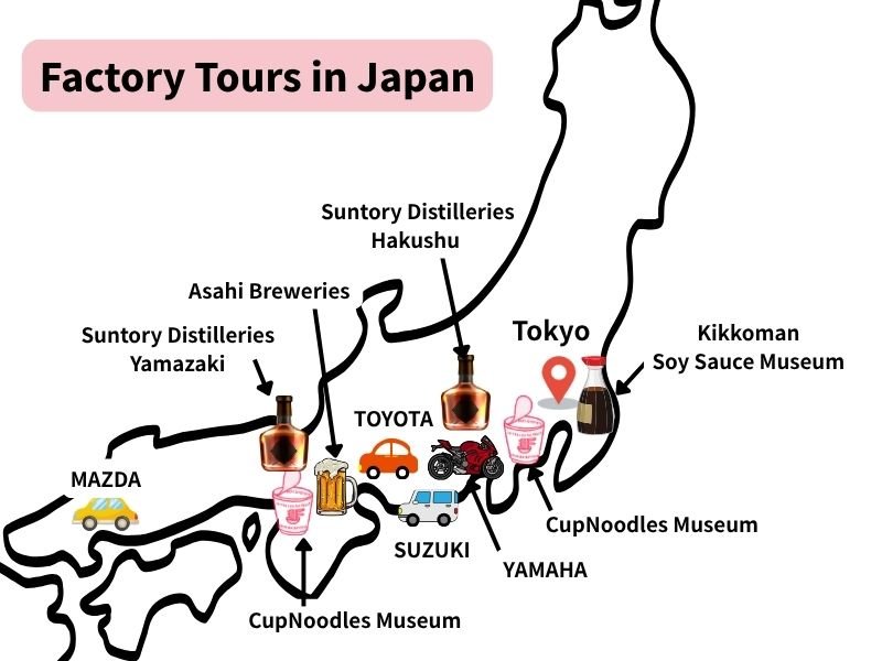 8 Best Factory Tours in Japan: Toyota, CupNoodles & More 2 Map-Factory tours in Japan