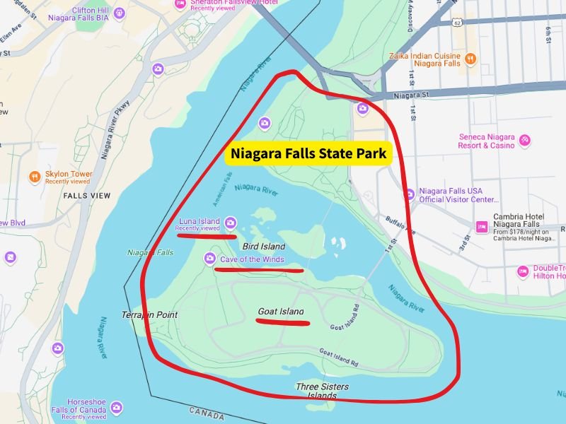 Niagara Falls State Park map image