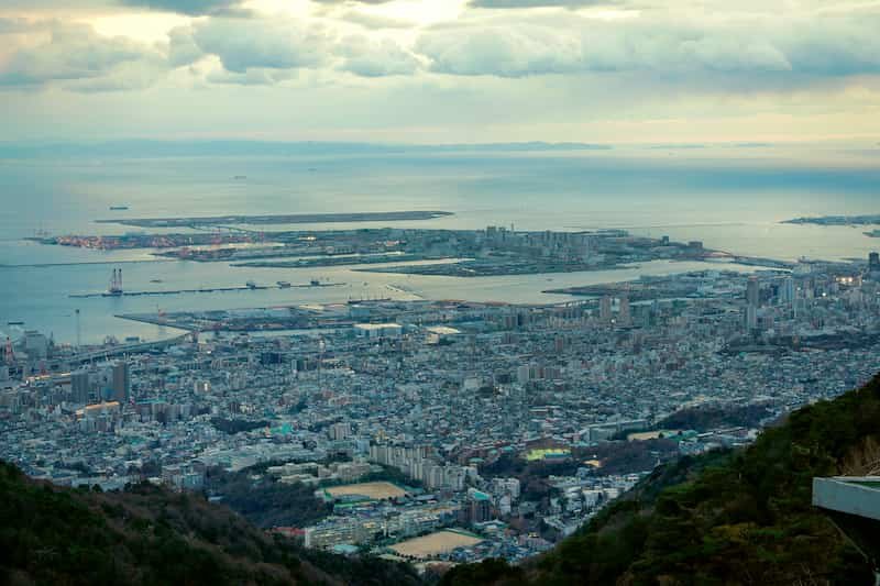 Perfect 7-day Japan Fall Foliage Itinerary (Kansai area): Kyoto, Nara, Osaka & More (2025 Guide) 23 Top view from Mount Rokko Japan