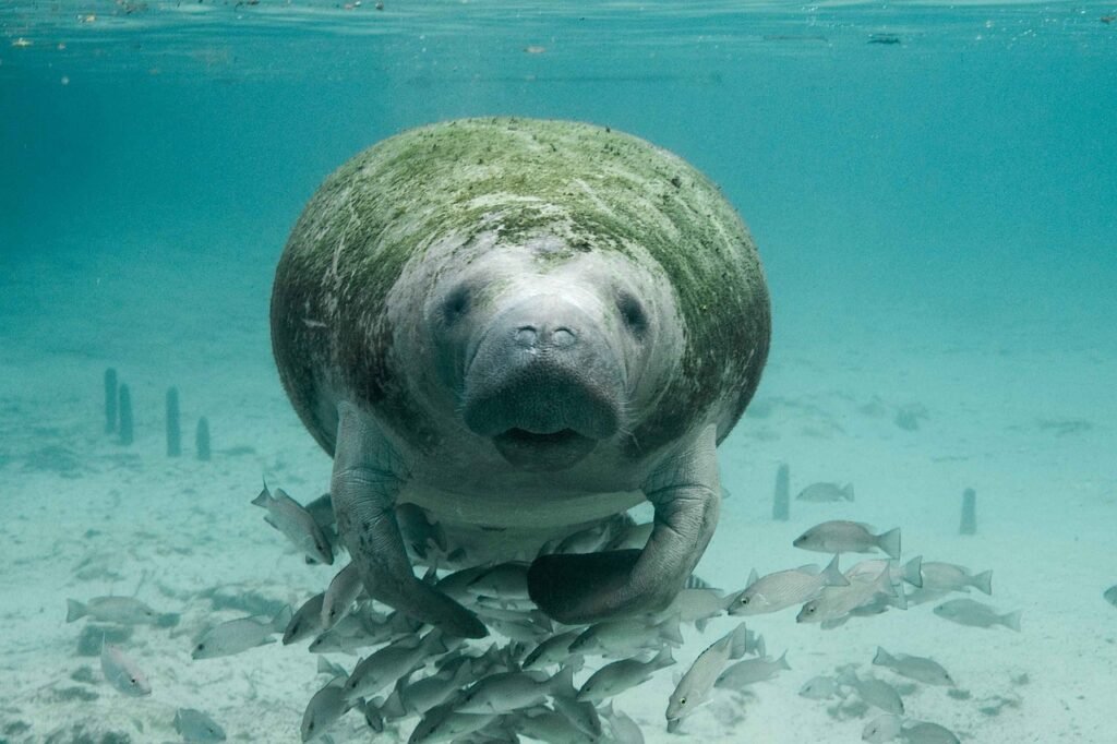 Free Things to Do Near Orlando, Tampa & St. Pete (besides theme parks) 7 manatee, underwater, sea, marine, water, ocean, sea cow, wildlife, endangered, swimming, florida, seacow, nature, dugong, fauna